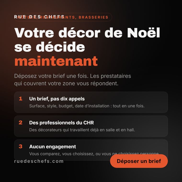 Ad creative produced for Rue des Chefs