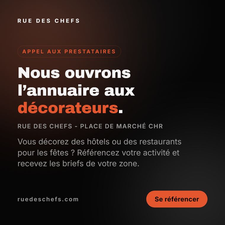 Ad creative produced for Rue des Chefs